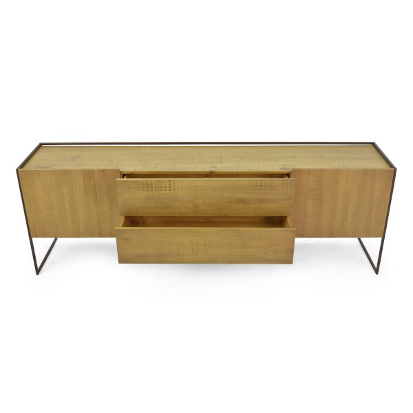 Buffet 2 Portas 2 Gavetas Lumber - Madeira Macia e Ferro