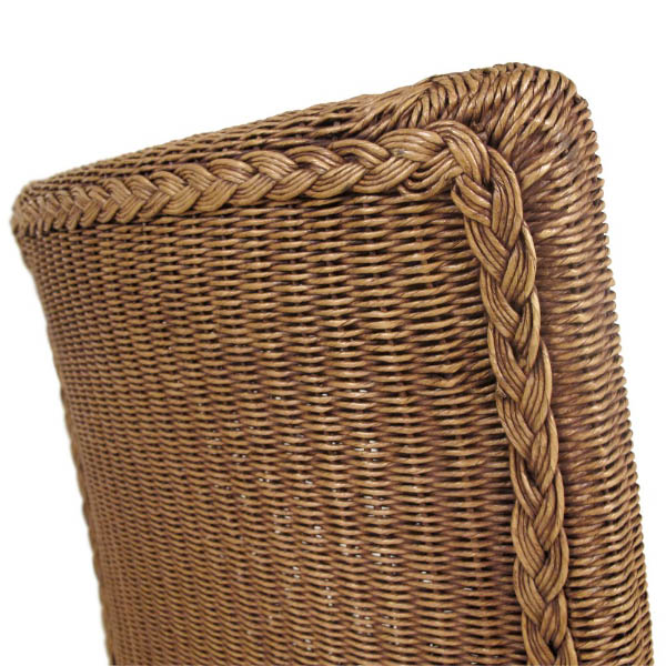 Cadeira Estofada Ibiza - Encosto em Rattan - Kit 2 Cadeiras