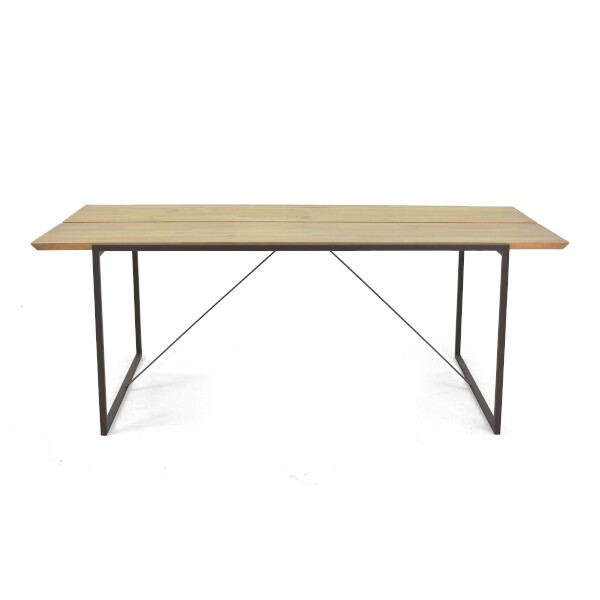 Mesa de Jantar 200cm Lumber - Madeira Macia com Ps Ferro