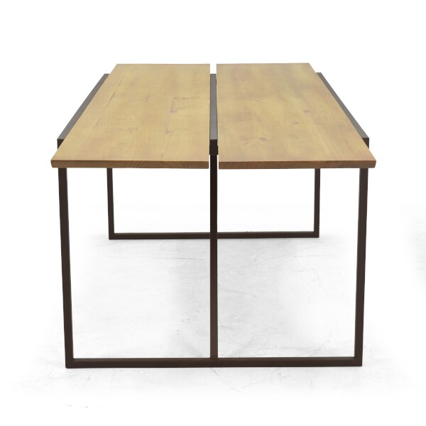 Mesa de Jantar 200cm Lumber - Madeira Macia com Ps Ferro