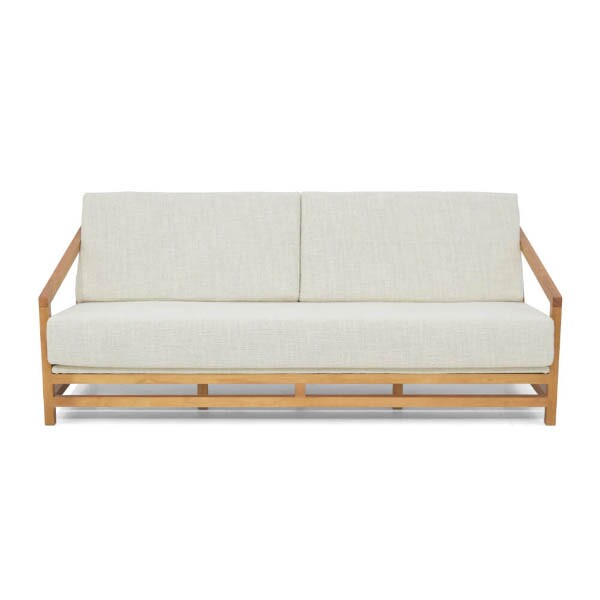 Sof 3 Lugares com Almofada Removveis Lexo - Madeira Macia