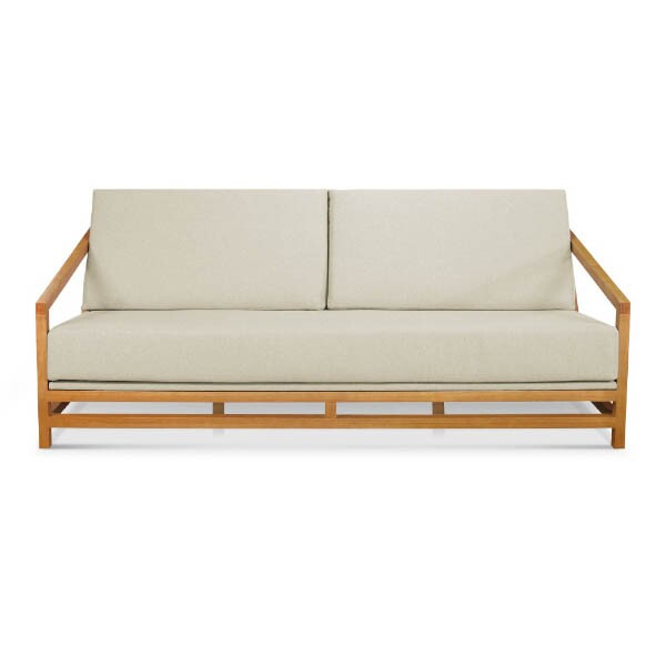 Sof 3 Lugares com Almofada Removveis Lexo - Madeira Macia