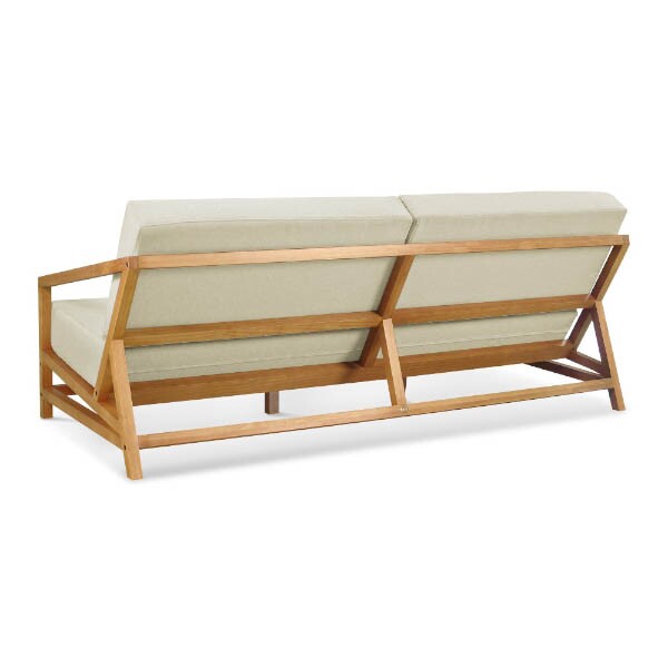 Sof 3 Lugares com Almofada Removveis Lexo - Madeira Macia
