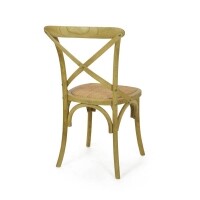 Cadeira Assento em Rattan Paris - Madeira Carvalho - Kit 2 Cadeiras