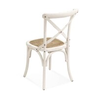 Cadeira Assento em Rattan Paris - Madeira Carvalho Provenal - Kit 2 Cadeiras