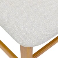 Cadeira Assento Estofada Encosto Palha Sinttica Oslo - Madeira Macia - Kit 2 Cadeiras