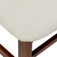 Cadeira Assento Estofada Encosto Palha Sinttica Oslo - Madeira Macia - Kit 2 Cadeiras