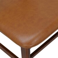 Cadeira Assento Estofada Encosto Palha Sinttica Oslo - Madeira Macia - Kit 2 Cadeiras