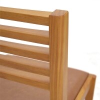 Cadeira Estofada Legno - Madeira Macia - Kit 2 Cadeiras - Castanho Oregon