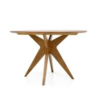 Mesa Redonda de Jantar 120cm Andra - Madeira Macia