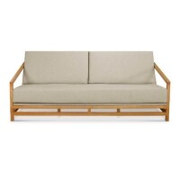 Sof 3 Lugares com Almofada Removveis Lexo - Madeira Macia