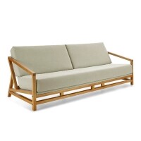 Sof 3 Lugares com Almofada Removveis Lexo - Madeira Macia