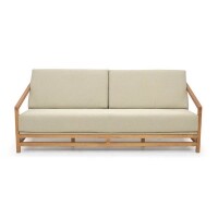 Sof 3 Lugares com Almofada Removveis Lexo - Madeira Macia