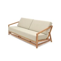 Sof 3 Lugares com Almofada Removveis Lexo - Madeira Macia