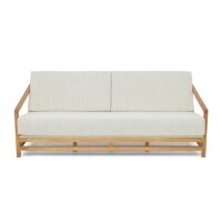 Sof 3 Lugares com Almofada Removveis Lexo - Madeira Macia