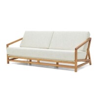 Sof 3 Lugares com Almofada Removveis Lexo - Madeira Macia