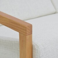 Sof 3 Lugares com Almofada Removveis Lexo - Madeira Macia