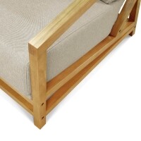 Sof 3 Lugares com Almofada Removveis Lexo - Madeira Macia