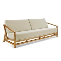 Sof 3 Lugares com Almofada Removveis Lexo - Madeira Macia