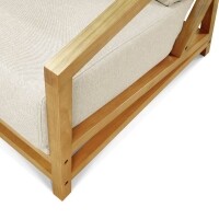 Sof 3 Lugares com Almofada Removveis Lexo - Madeira Macia
