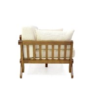 Sof 3 Lugares com Almofada Removveis Voss - Madeira Macia