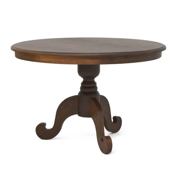 Mesa Redonda de Jantar Troia - Base Torneado Pés Curvados