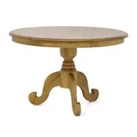 Mesa Redonda de Jantar Troia - Base Torneado Pés Curvados