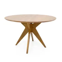 Mesa Redonda de Jantar 120cm Andría - Madeira Maciça