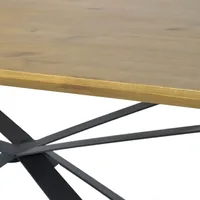 Mesa de Jantar Angra - Madeira Maciça com Pés Ferro