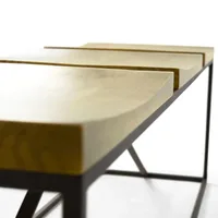 Banco 3 Lugares Lumber - Madeira Maciça e Ferro