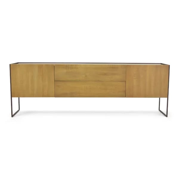 Buffet 2 Portas 2 Gavetas Lumber - Madeira Maciça e Ferro