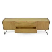Buffet 2 Portas 2 Gavetas Lumber - Madeira Maciça e Ferro