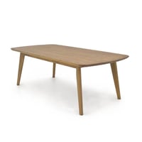 Mesa de Jantar Alpina - Madeira Maciça Tampo Arredondado