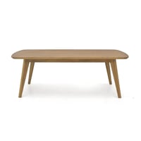 Mesa de Jantar Alpina - Madeira Maciça Tampo Arredondado