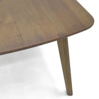 Mesa de Jantar Alpina - Madeira Maciça Tampo Arredondado