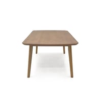 Mesa de Jantar Alpina - Madeira Maciça Tampo Arredondado