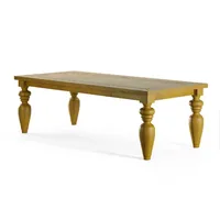 Mesa de Jantar Flower - Madeira Maciça com Pés Torneados