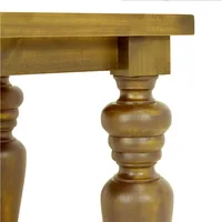 Mesa de Jantar Flower - Madeira Maciça com Pés Torneados