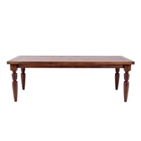 Mesa de Jantar Flora - Madeira Maciça com Pés Torneados