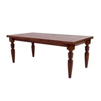 Mesa de Jantar Flora - Madeira Maciça com Pés Torneados