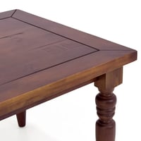 Mesa de Jantar Flora - Madeira Maciça com Pés Torneados