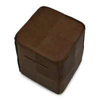 Puff de Couro Legítimo Dallas