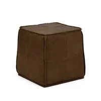 Puff de Couro Legítimo Dallas