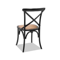 Cadeira Assento em Rattan Paris - Madeira Carvalho Provençal - Kit 2 Cadeiras