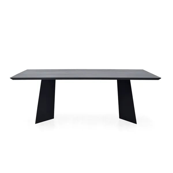 Mesa de Jantar Pontal - Madeira Maciça com Pés Ferro